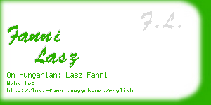 fanni lasz business card